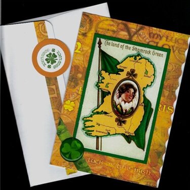 Map of Ireland St. Patrick&#039;s Day Card