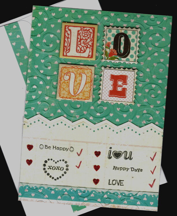 LOVE and Stamps Valentine Card