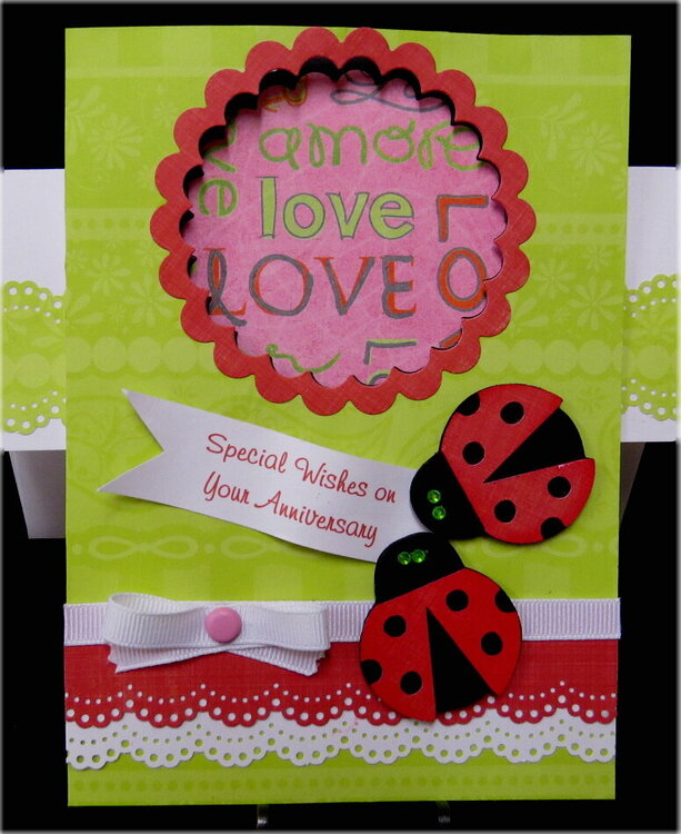 Lady Bugs Anniversary Card