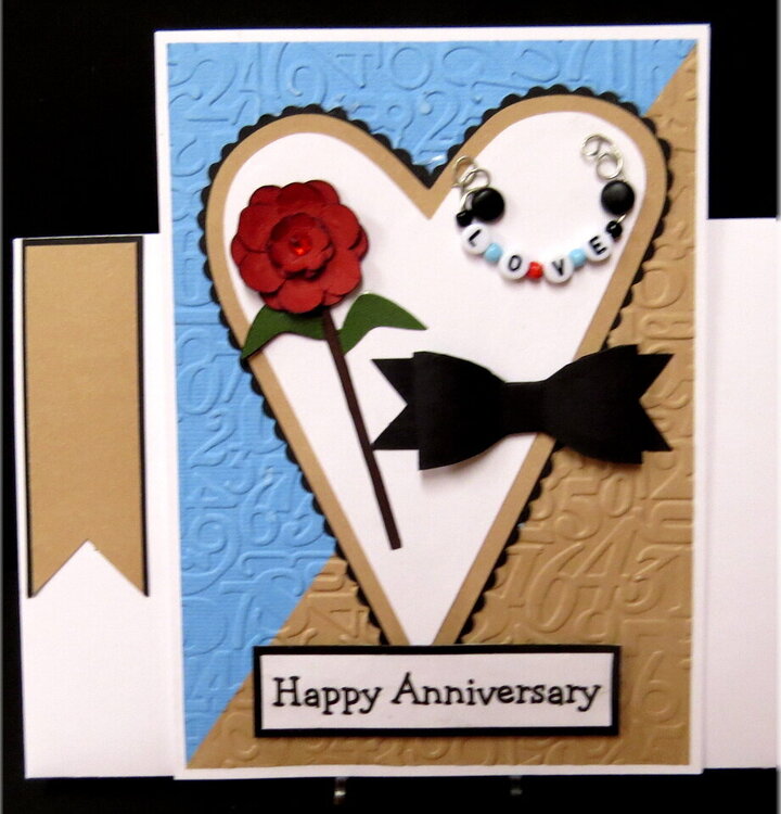 Large Heart Anniversary Card