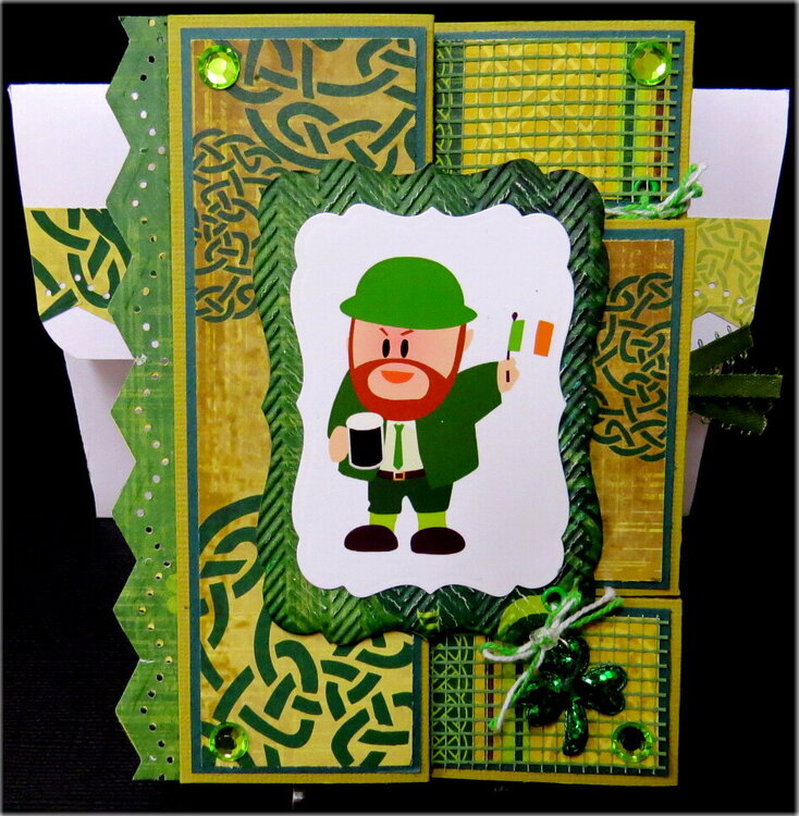 Leprechaun S. Pats Tri Fold Shutter Card