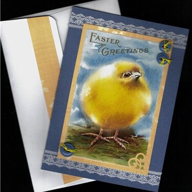 Large Chick Easter card