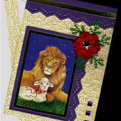 Lion and Lamb Christmas Card