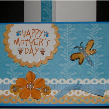 Mothers Day Dragonfly Blue Card