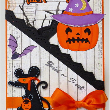 Mouse 2 Lg. Gate Fold Halloween Card