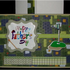 Multi Color Happy Fathers Day Golf Card