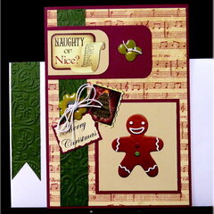 Naughty Nice Gingerbread Xmas Card