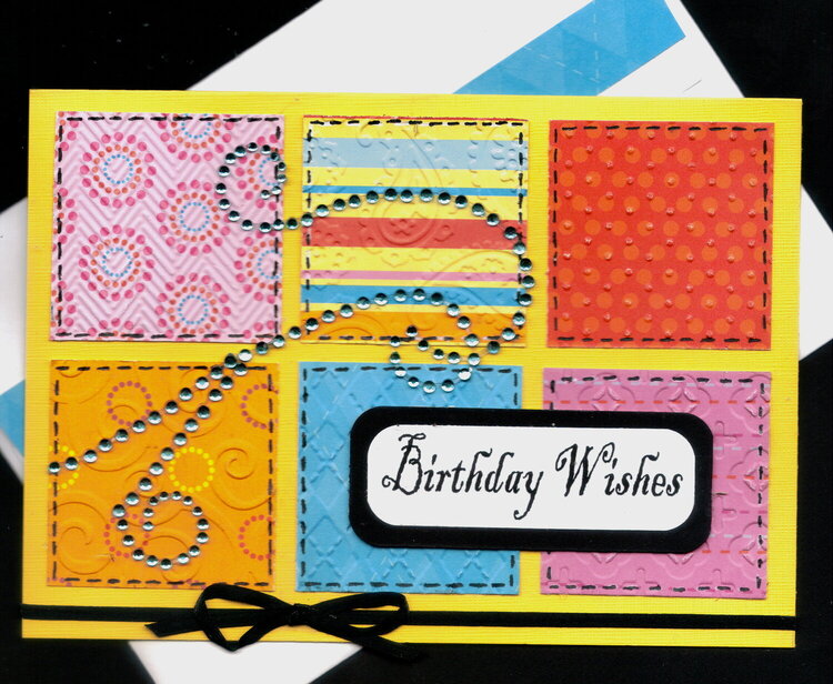 Patchwork Birthday Wishes Card