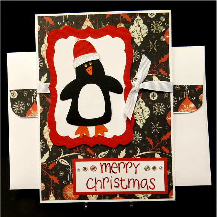 Penguin Ornaments Xmas Card