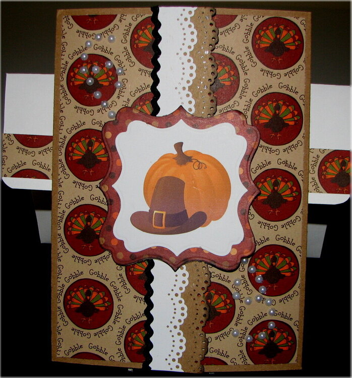 Pilgrim Hat Pumpkin TF Thanksgiving Card