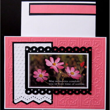 Pink and Black Sympathy Card