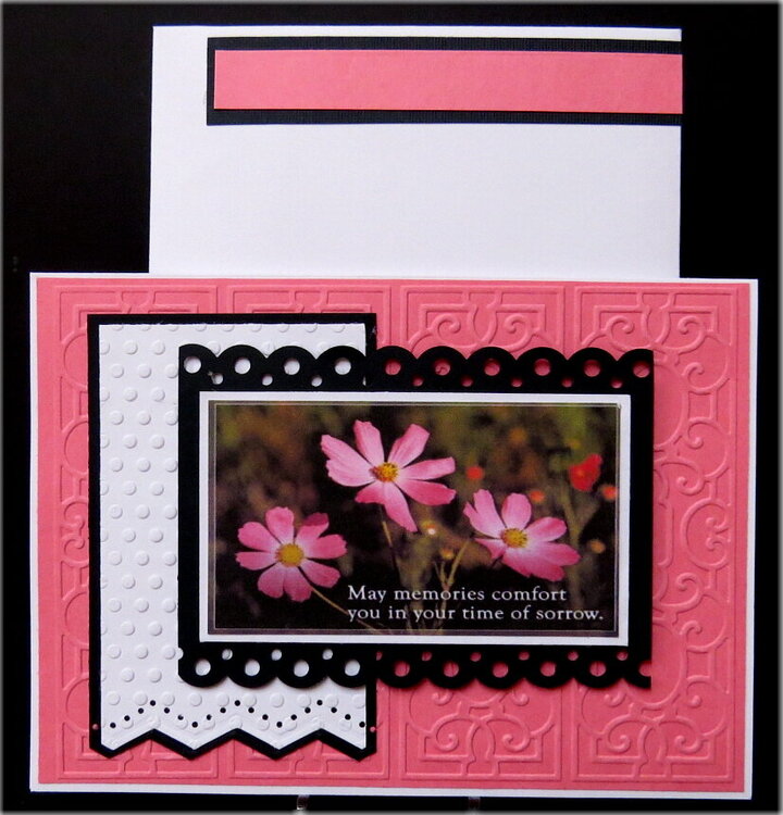 Pink and Black Sympathy Card