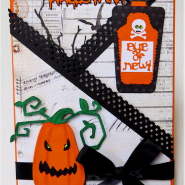 Pumpkin Lg. Gate Fold Halloween Card