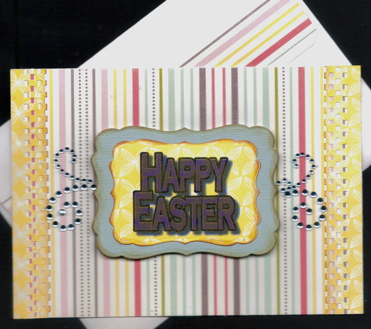 Purple Happy Easter Card