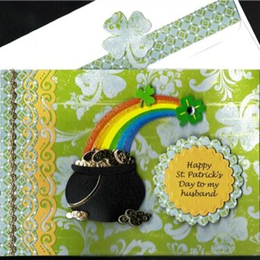 Rainbow Pot of Gold Husband St. Pat&#039;s Day card