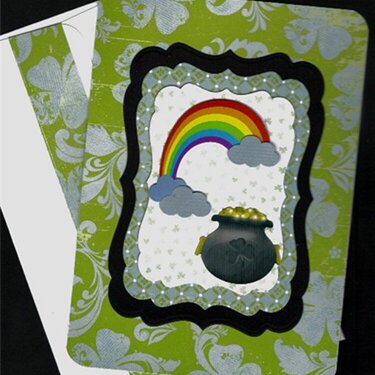 Rainbow Pot of Gold St. Patrick&#039;s Day card