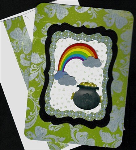 Rainbow Pot of Gold St. Patrick&#039;s Day card