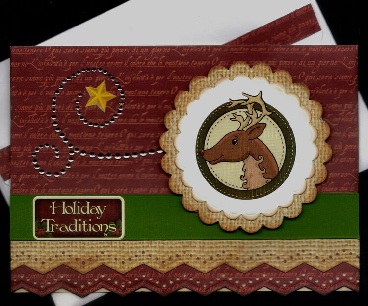 Reindeer Holiday Traditions Card