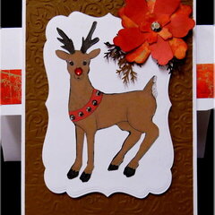 Rudolph Brown Christmas Card