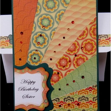Sister Birthday Paper Piece Card