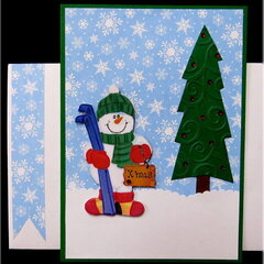 Snowman and Tree Xmas Card