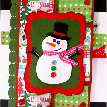 Snowman Shutter Fold Christmas Card