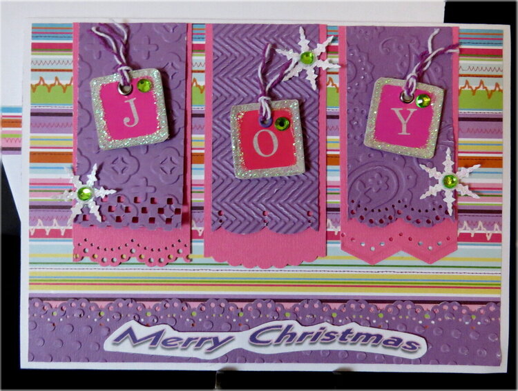 Stripes and Banners Christmas Card