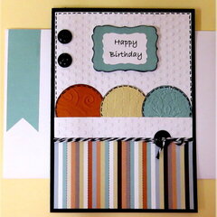 Stripes and Circles Birthday Card