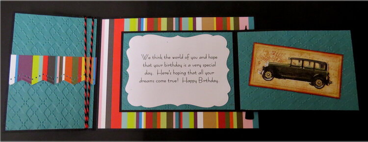 Stripes Son Joy Fold Birthday Card Inside