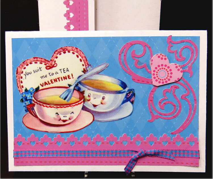 Tea Cups Valentine Card