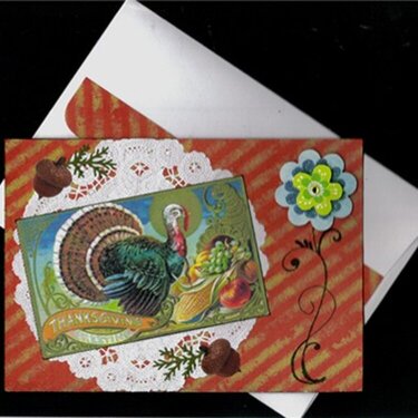 Thanksgiving Postcard Greeting Card 2