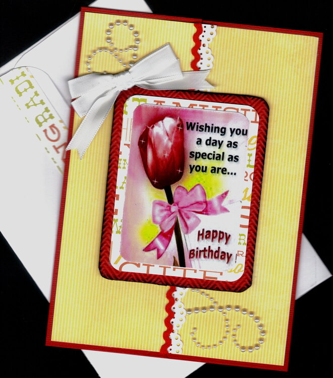 Tulip Birthday Gate Fold Card