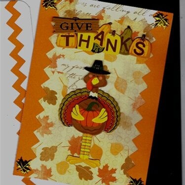 Turkey Pilgrim Thanksgiving Card