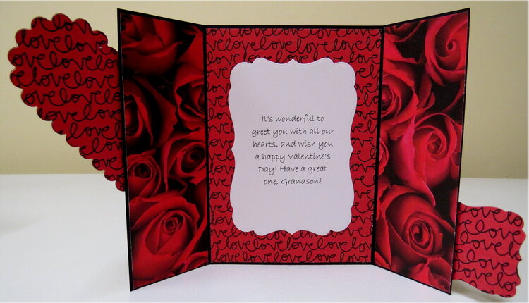 Tux Roses Valentine card Inside