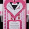 Tux Striped Hearts Valentine Card