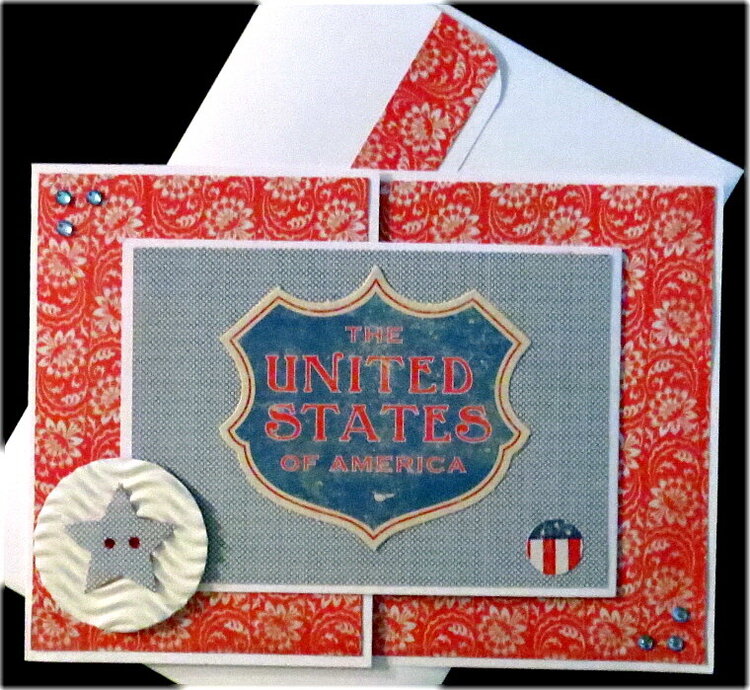 United States Shield 4th of July Joy Fold Card