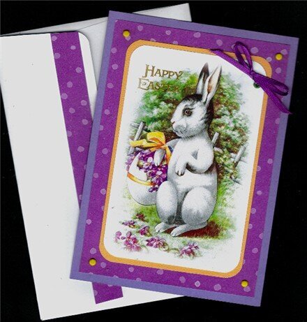 White Rabbit Easter card