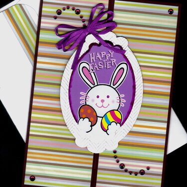 White Rabbit Easter Gate Fold Card