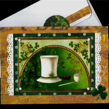 White Hat and Pipe St. Patrick&#039;s Day card
