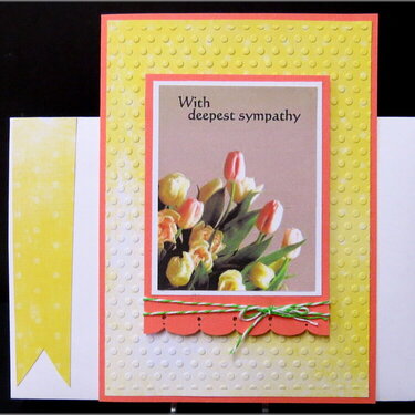 Yellow and Peach Sympathy Card