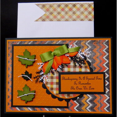 ZigZag Stripe Plaid Thanksgiving Card