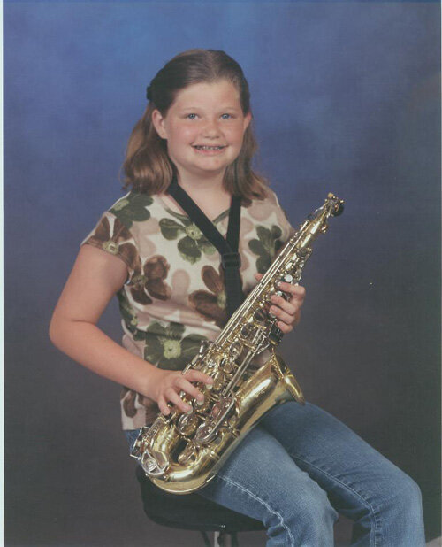 Paige and her Sax