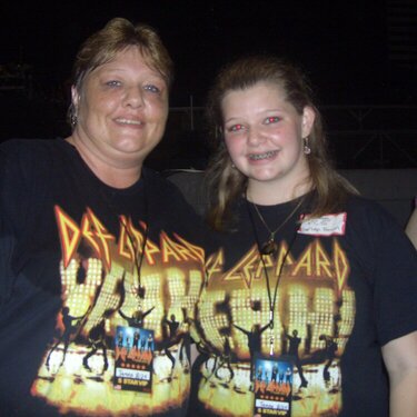 Me &amp; Paige (my dd) at the Def Leppard/Styx/Foriegner concert