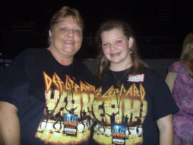Me &amp; Paige (my dd) at the Def Leppard/Styx/Foriegner concert