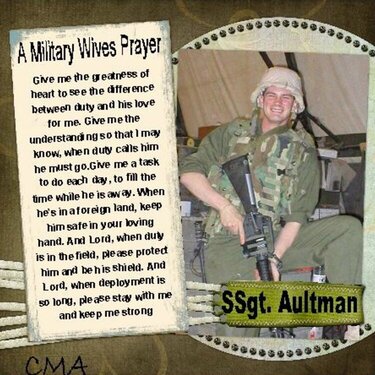 A Militray Wives Prayer