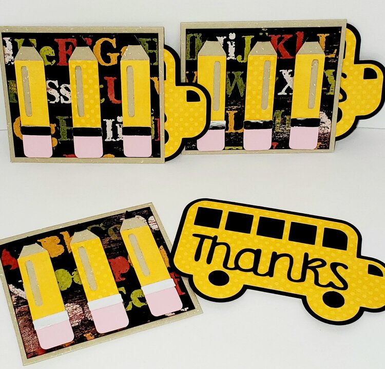 School Bus Gift Card Holders 