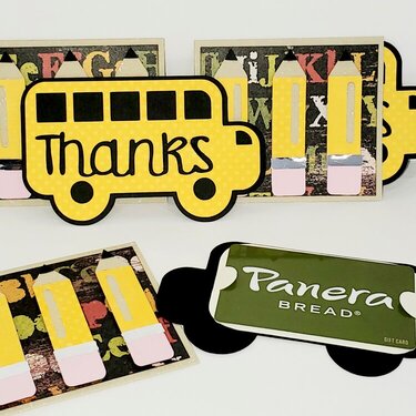 School Bus Gift Card Holders 