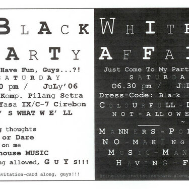 Black &amp;amp; White affair invitation
