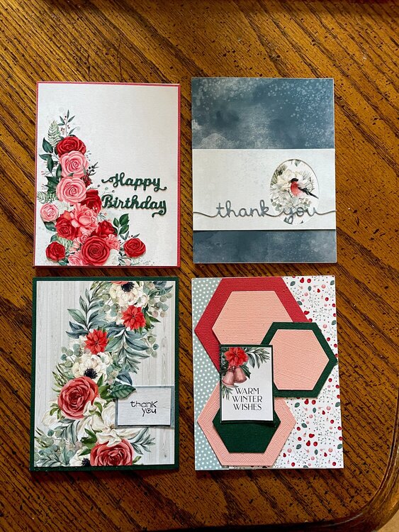 Cards from Paper Roses collections