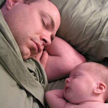 Daddy and Luke sleeping, again...
